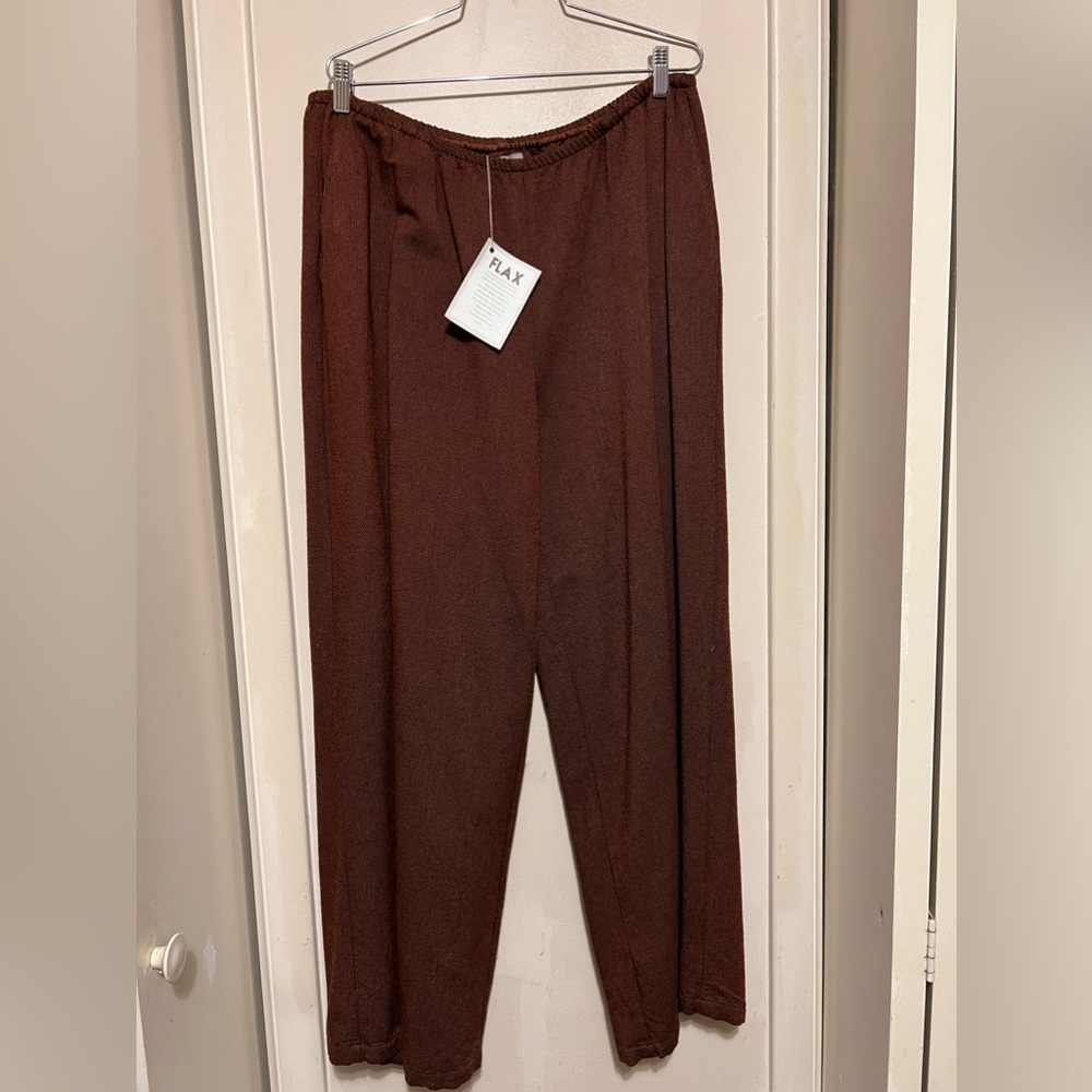 FLAX Designs Pants    L   NWT  FLoods  Pants  PORT